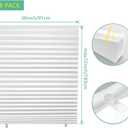 Changshade 6-Pack Pleated Paper Temporary Shades Cordless Light Filtering Cut to Size Temporary Paper Blinds for Indoor Windows of Office, Bedroom, Bathroom, Living Room, 36" W x 72" H, White