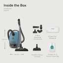 Miele Guard S1 Bagged Canister Vacuum Cleaner with AirClean Filter and FiberTeQ Universal Floorhead, Lightweight & Compact Design, Nordic Blue 12752460