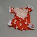 Pistha Dog Christmas Pajamas Cute Pet Jumpsuit Doggy Clothes Puppy Holiday Outfit for Small Dogs Cats, Small