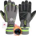 Cold Weather Work Gloves Winter Thermal Fleece Work Gloves Insulated Winter Best Gift (Small, Green)