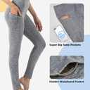 ALONG FIT High Waisted Leggings for Women with 3 Pockets, Tummy Control Yoga Pants for Workout Yoga Casual (S)