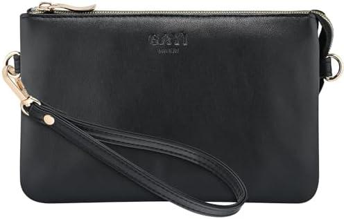 GAYI URBAN Wristlet Purses for Women, Vegan Leather Crossbody Evening Zip Clutch Bag with Strap | Vegan Leather, Evening, Zip, with Strap
