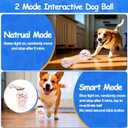 Mity rain Interactive Dog Toys - E-TPU Bouncy Ball for Small Medium Large Puppy Pet, Moving Balls for Dogs Enrichment, Motion Activated Toys that Keep Them Busy & Move on Its Own White