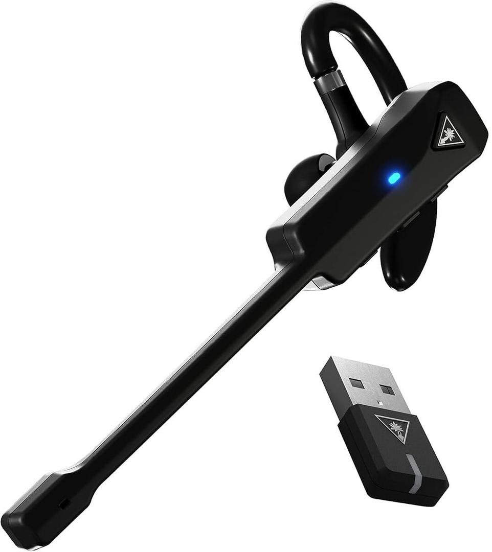 Turtle Beach Recon Air Wireless Gaming Chat Communicator for PS5, PS4, iOS, Android, Windows 10 & 11 PCs, & Bluetooth Mobile Devices with Noise - Cancelling Mic  Black