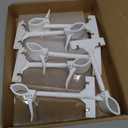 7 x 6 Pcs Acrylic Clip on Sign Holders 5.5 x 7 Inch Retail Store Sign Display Price Label Clips Plastic Double Head Swivel Signage with Card Clamp Hanging Signage for Clothing Supermarket Business