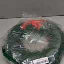 2 Pieces 13 Inch Car Christmas Wreath with 20 Small White Light Christmas Car Decoration with Red Bow and Battery Case for SUV Decorations Winter Hoilday, White