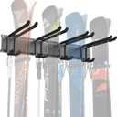WALMANN Garage Storage Organization Wall Ski Rack 4 Pairs of Skis Mount Ski Hanger for Garage Snowboard Wall Rack Holds Up to 200 lbs