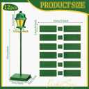 Colingmill 6 Pcs Street Sign Lamp Post Centerpiece Wooden Lamp Post with Street Party Sign Sticker for Toy Decor Friend Birthday Party Supplies Decoration(8 Inch,Green)