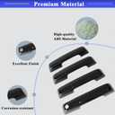 AUCERAMIC Gloss Black Exterior Door Handle Covers Trim Fit for Ford F-150 Bronco 2021-2025, for Ford F-250 F-350 F-450 F-550 Super Duty 2023-2025 (Without Passenger Side Keyhole and Smart Keyhole)