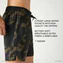 Onvous 7" Mens Swim Trunks Men Swim Trunks with Liner | Mens Swim Shorts Men | Men's Bathing Suit for Men's Swimwear (L)