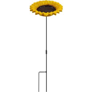 MIXXIDEA Sunflower Bird Feeder Baths for Outdoors Small Stick into Ground Cute Tray Feeders for Outdoor Garden Decoration Baths for Bird Lovers