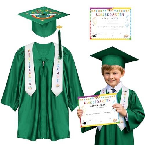 Kindergarten graduation cap and gown with 2026 Tassel, Certificate for Toddler Children (27"-33")