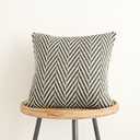Jonhier Black White Chevron Square Throw Pillow Cover, Boho Farmhouse Geometric Pattern Cushion Cover, Mid Century Accent Decorative Pillowcase for Sofa Couch Bedroom Living Room, 20 x 20 inch