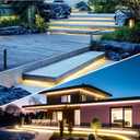 7 x 110V 2 Wire Warm Led Strip Lights Outdoor 50ft 3000K Led Rope Lights Indoor Waterproof Flexible Cuttable Connectable with UL Listed Power Supply for Home Bedroom Garden Decoration (Yellow)