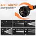 Cordless Pressure Washer,1200PSI Portable Power Washer with 4Ah Battery&Charger,6-in-1 Nozzle,5 Meter Hose,Handheld High-Pressure Car Washer for Cars/Yard/Home/Floor (Orange)