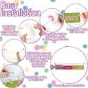 Confetti Calendar Bulletin Board Set Colorful Dot Flip Calendar with Holder Confetti Classroom Decoration with 54 Date Cards Adjustable Calendar Holder for Classroom Home Decor Supplies