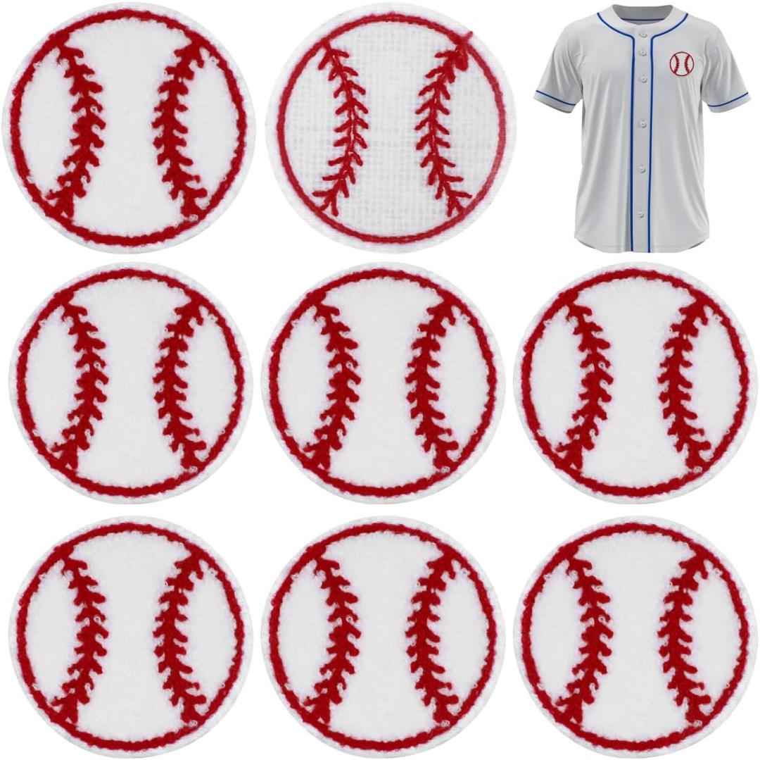 TEHAUX Wear-Resistant Baseball Hat Patches 3.03 Inch Embroidered Appliques for DIY Clothes Decoration Repair on Jackets Bags Hats