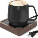 Smart Coffee Mug Warmer Imitation Wood Grain Candle Warmer Plate Safely Releases Scents Without a Flame Used as Candle Jar Warmer, Mug Warmer Cup Warmer Tea Warmer Desk Home Office
