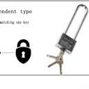 Long Shackle Security Padlock with Extended Handle for Indoor and Outdoor Use, Wardrobe Door Handles, Household Storage Cabinets U-Shaped Locks