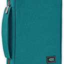 Christian Art Gifts Men/Women's Bible Cover Jesus Fish, Teal Canvas, Medium