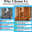 Dorm Bed Ladder Foot Support  Non-Slip Silicone Step Pad for Loft Beds, Dorm Beds, and Bunk Beds, Compatible with 0.77 Inch Round Rails, Fits Most College Dorm Bed Ladders, Protects Your Feet