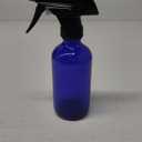 Cornucopia Brands 8-Ounce Cobalt Blue Glass Boston Round Spray Bottles (2 Pack) 3-Setting Heavy Duty Sprayers, Empty Refillable Bottle
