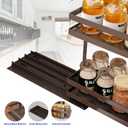 Mustorn 2 Pack Pull Out Spice Rack Organizer for Cabinet, 2 Tier Metal Slide Out Seasoning Organizer and Storage Heavy Duty Vertical Spice Rack Shelf Pullout for Kitchen Cabinets No Drilling (Black)