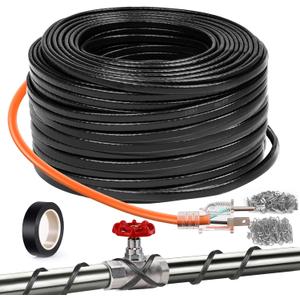 100FT3FT-200FTPipe Heating Cable for Pipe Freeze Protection, Heat Cable for Water Pipes(Metal and Plastic), Pipe Heat Tape Keeps Water Flowing at -40F 5w/ft, 120V