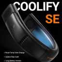 TORRAS COOLiFY SE Neck Fans that Blow Cold Air [Limited Version], Neck Air Conditioner with Long Battery, Orange-blue-Change Neck Fan, Smart App Control Neck Fan Rechargeable, Black