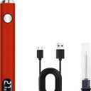 2026 Rechargeable Thread Burner Kit Digital LCD Screen Displays for Intelligent Temperature Control Burning Pen with Three Settings of 2.7V, 3.7V and 4.2V (Red)