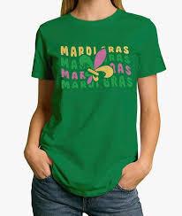 Mardi Gras Shirt for Women Happy Mardi Gras Day T-Shirt Womens Fat Tuesday Party Tee Tops (Small, Green)