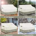 Outdoor 2-Seater Loveseat Cover,Patio Sofa Covers Fits up to 58W x 32.5D x 31H Inches,100% Waterproof Heavy Duty Patio Furniture Covers,Beige & Gray-Green