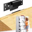 Furniture Wall Anchor Furniture Anchors for Baby Proofing 6 Sets Anti Tip Furniture Straps Wall Mount Bracket Safety Secure Cabinet Dresser Bookshelf, Keep Baby Child Pet Safety