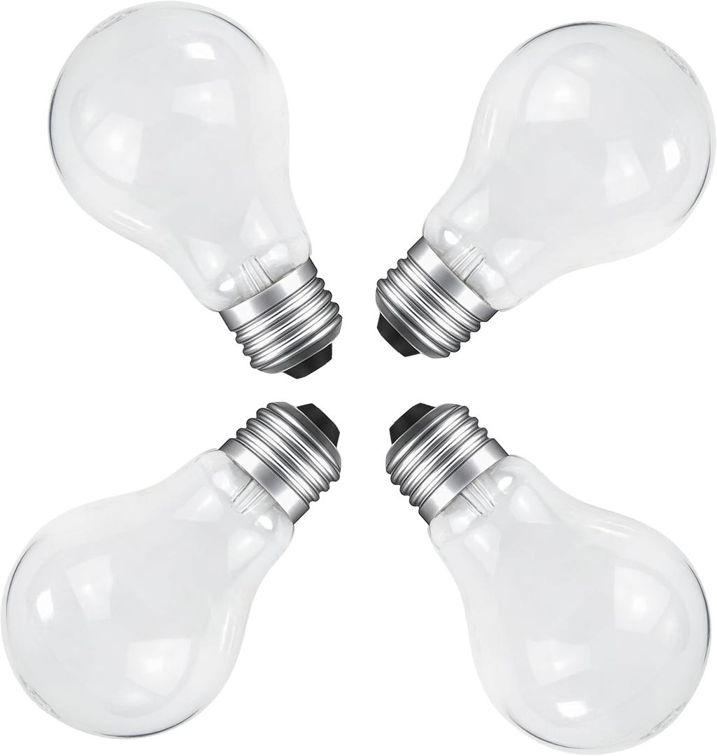 40 Watt Incandescent Light Bulbs, A19 Light Bulb, Dimmable, 2700K Soft White, 4 Pack