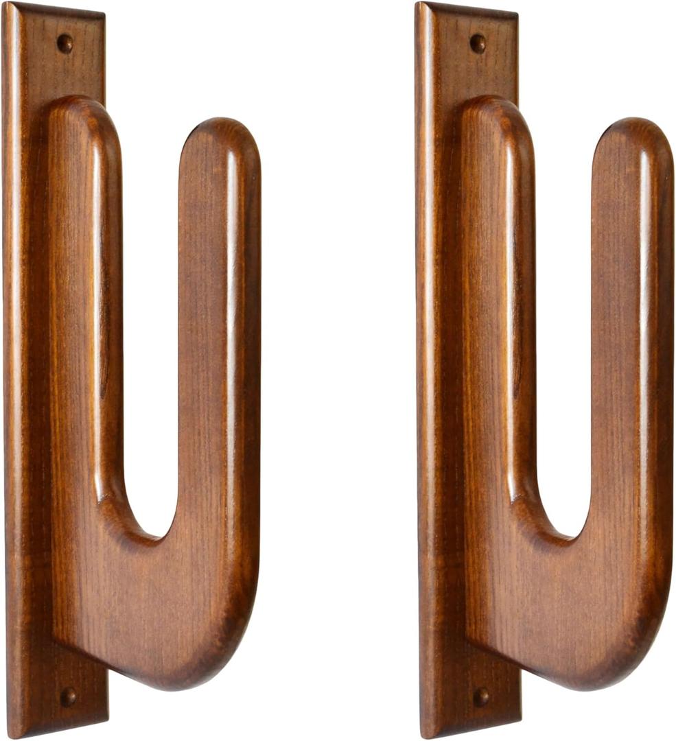 TESLYAR Surfboard Wall Mount Wooden Surfboard Rack for Wall Storage Solid Wood Hooks for Surfboard, Snowboard, Paddle Board & Wakeboard Classic Style