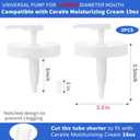 Pump Lid for CeraVe Moisturizing Cream 19oz (2Pcs) Universal Pump for 3.3inch Diameter Mouth, Cream Pump Dispenser Fits for CeraVe 16oz Jars When Cut Tube Short