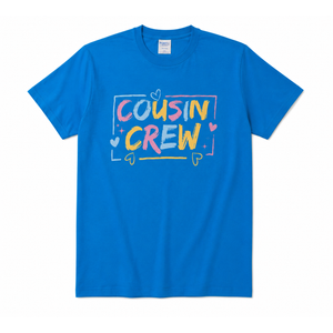 Cousin Crew Family Matching Cousin Boys Girls Kids T-Shirt (Blue, M)