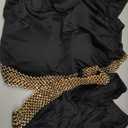 Women's 2 Piece Color Black Tankini Set Bandeau Strapless Ruched Bathing Swimsuit , XL