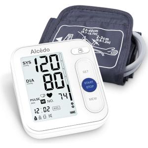 Alcedo Blood Pressure Monitor for Home Use, Automatic Digital BP Machine with Large Cuff for Upper Arm (Backlit Large Screen)