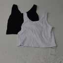 AURUZA 2Pcs Crop Tank Tops for Women, Halter Neck Cropped Tank Top, Racerback Sleeveless Workout Top Athletic Summer Shirt M