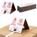 60 Pcs Do Not Stack Pallet Cones 8 x 8 x 7" Do Not Stack Cones Corrugated Cardboard, Red White Safe Shipping and Handling Alerts for Repository Loading Docks