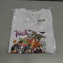 2 x Toddler Boys Girls Halloween Shirt Halloween Boo Shirts Skeleton Dance Pumpkin Truck Shirts Cute Ghost Tee Tops (White)