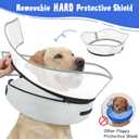 Elevated Inflatable Dog Cone Collar Alternative After Surgery, Dog Donut Collar, Soft Pet Cone to Stop Licking for Small Dogs, S(Neck 7"-9.5")