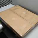 DUMOS Small Standing Desk Mobile Portable Rolling Laptop PC Table on Wheels Adjustable Height Computer Workstation for Home Office, 19 Inch, Brown