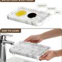 Marble Butter Dish with Lid, Elegant Large Capacity Butter Holder for Countertop & Refrigerator Natural Cool Surface Keeps Butter in an Ideal Spreadable State White Butter Container