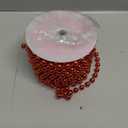 Craft Pearl 33 Feet Pearl Beads Garland for Christmas Tree, 8MM Red Faux Pearls Strings Bead Roll Strand for Wedding Party Christmas Tree Decoration