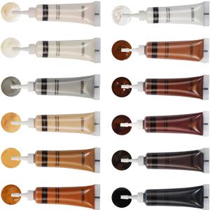 SEISSO Wood Repair Kit Touch up Paint Restore Any Wooden Furniture Stain, 12 Colors Cover Surface Scratch for Wooden Floor Table, Filler Furniture Paint Oak, Cabinet, Door, Veneer, Walnut