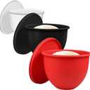 Silicone Mixing Bowl Liners Attachments Compatible with 5 Quart KitchenAid Mixers, Includes 3 Liners and Lids, Dishwasher Safe(9.41x8.9x7.32inch)