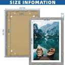Hongkee 14x20 Picture Frame Set of 2, Rustic Grey Wood Style - Display 14 x 20 Picture without Mat or 12x18 Picture with Mat, Wall Mounting Horizontal and Vertical