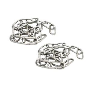 1/8 inch(3mm) Wire Diameter Stainless Steel Safety Chains 20 inch Long Link Rings Light Duty Coil Chain for Hanging Pulling Towing, 1/8"x 20" (2Pcs)